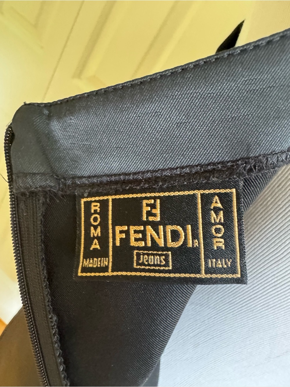 FENDI Jeans Black Bodycon Cocktail Dress 8 EUC - Picture 7 of 7